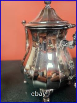 Williams rodgers silver plate 3 piece tea set 1002 1003