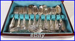 Wm Rogers Reinforced Silver Plate AA 76 Piece In Case Lady Densmore Pattern