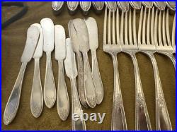 Wm Rogers Sectional Silver Plate Triumph 78 Pieces 1925 Flatware Service For 8