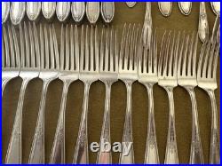 Wm Rogers Sectional Silver Plate Triumph 78 Pieces 1925 Flatware Service For 8