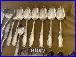 Wm Rogers Sectional Silver Plate Triumph 78 Pieces 1925 Flatware Service For 8