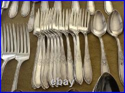 Wm Rogers Sectional Silver Plate Triumph 78 Pieces 1925 Flatware Service For 8