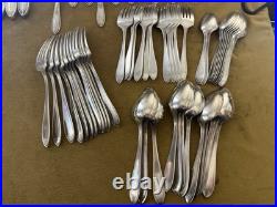 Wm Rogers Sectional Silver Plate Triumph 78 Pieces 1925 Flatware Service For 8