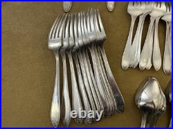 Wm Rogers Sectional Silver Plate Triumph 78 Pieces 1925 Flatware Service For 8