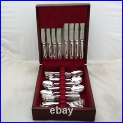YORK Design William Turner Sheffield Silver Service 60 Piece Canteen of Cutlery