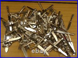 (ref288) 115 pieces kings patter silver plated vintage cutlery mixed lot