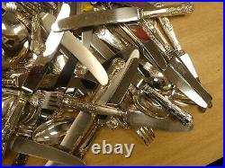 (ref288) 115 pieces kings patter silver plated vintage cutlery mixed lot