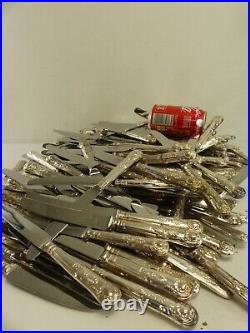 (ref288) 255 Pieces of silver plated kings pattern cutlery mostly table knives