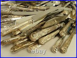 (ref288) Job lot Kings Pattern Silver Plated Cutlery 13.5kg 200 Pieces